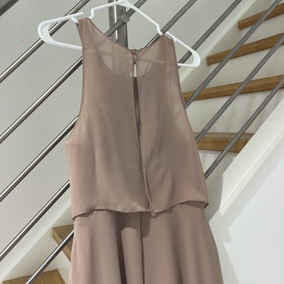 Azazie Taupe Bridesmaid Dress - Picture 4 of 12